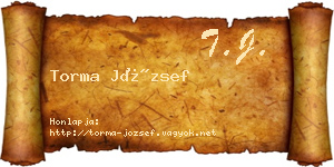 Torma József névjegykártya